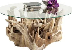 Best KARE Design Ława Roots Ø100 cm drewniana - KARE