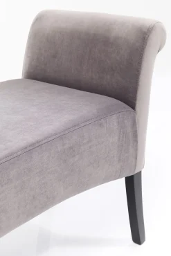 New KARE Design Ławka Motley Velvet 110x61 cm srebrnoszara - KARE