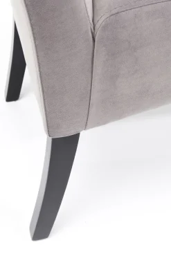 New KARE Design Ławka Motley Velvet 110x61 cm srebrnoszara - KARE