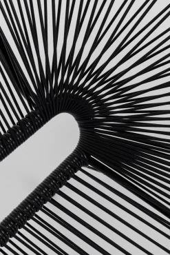 New KARE Design Ławka ogrodowa czarna żyłkowa 121 cm - KARE