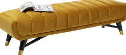 Outlet KARE Design Ławka Pia 162x45 cm musztardowa - KARE