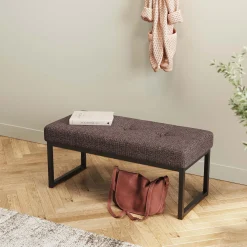 New KARE Design Ławka Smart Dolce 90x40 cm brązowa - KARE