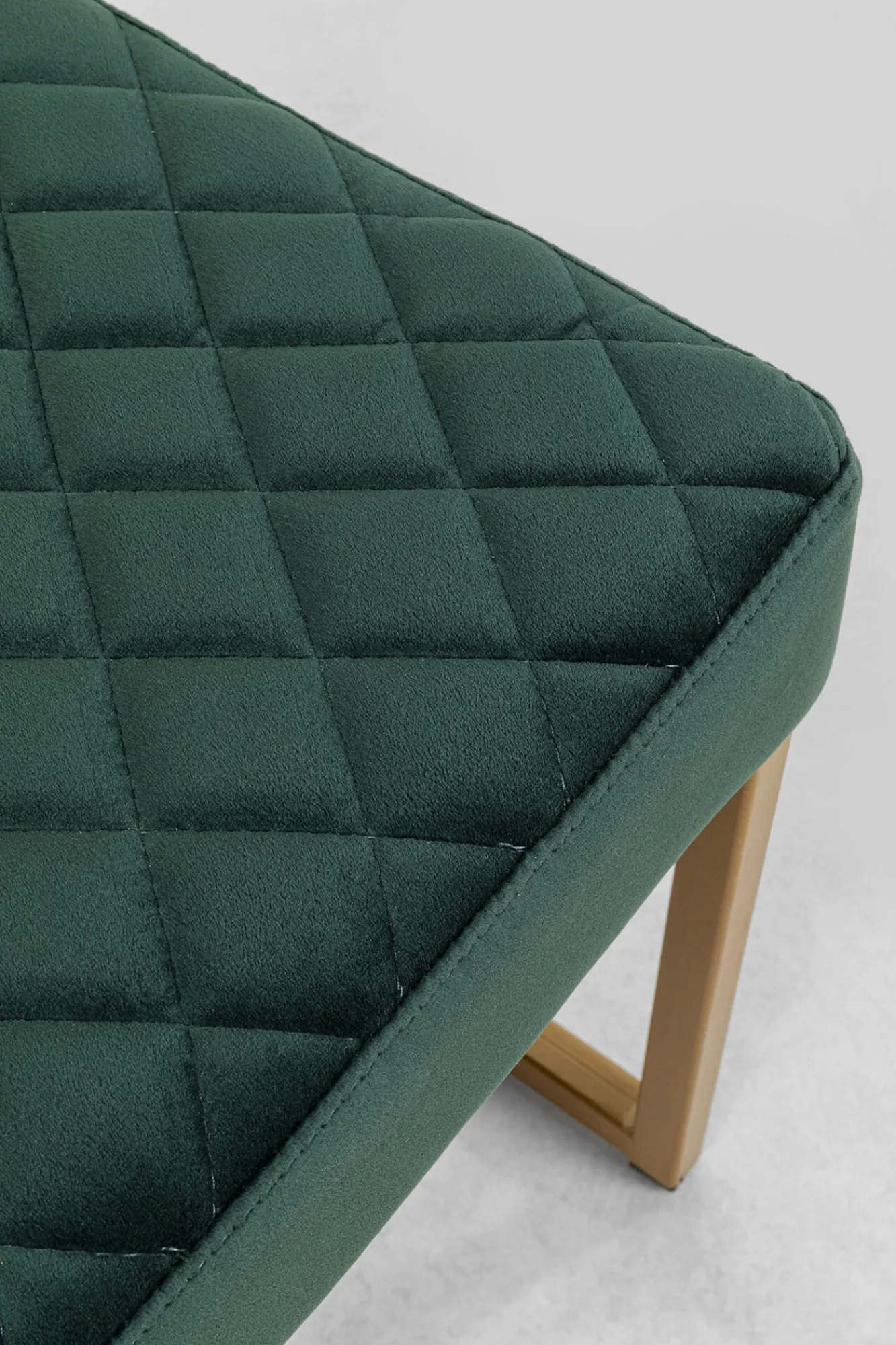 Clearance KARE Design Ławka Smart 90x40 cm ciemnozielona - nogi złote - KARE