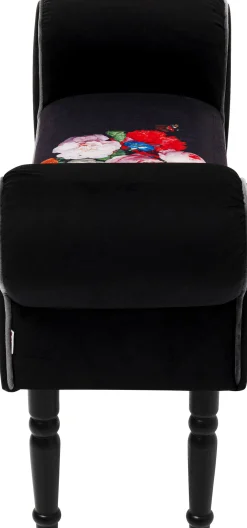 Outlet KARE Design Ławka Wing Blossom 100x54 cm czarna - KARE