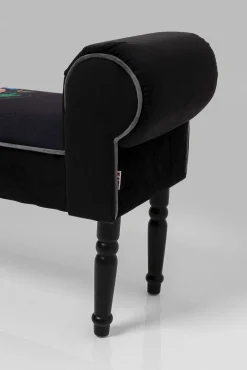 Outlet KARE Design Ławka Wing Blossom 100x54 cm czarna - KARE