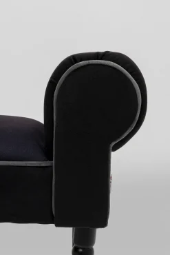 Outlet KARE Design Ławka Wing Blossom 100x54 cm czarna - KARE