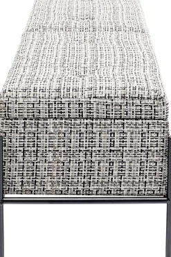 Online KARE Design Ławka ze schowkiem Buttons Storage 120x43 cm czarno-biała - KARE