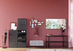 Best KARE Design Ławka ze schowkiem Buttons Storage 80x43 cm czarno-biała - KARE