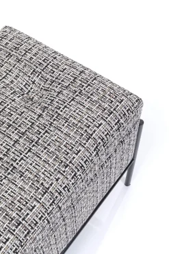 Best KARE Design Ławka ze schowkiem Buttons Storage 80x43 cm czarno-biała - KARE