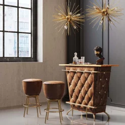 Sale KARE Design Barek Lady Rock 120x104 cm brązowy - KARE