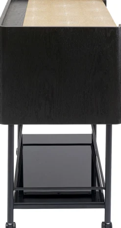 Outlet KARE Design Barek na kółkach Milano 97x93 cm ciemnobrązowy - KARE