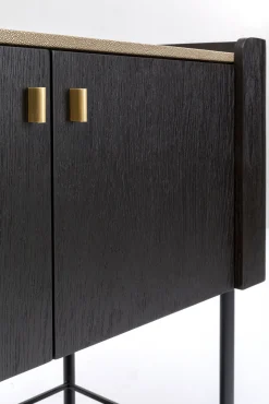 Outlet KARE Design Barek na kółkach Milano 97x93 cm ciemnobrązowy - KARE