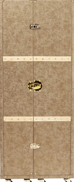 Fashion KARE Design Barek na kółkach West Coast 60x152 cm brązowy ekoskóra - KARE