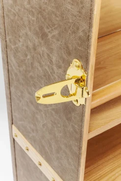 Fashion KARE Design Barek na kółkach West Coast 60x152 cm brązowy ekoskóra - KARE