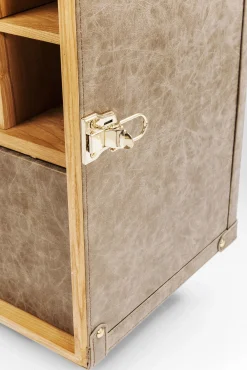 Fashion KARE Design Barek na kółkach West Coast 60x152 cm brązowy ekoskóra - KARE