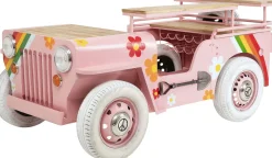 Sale KARE Design Barek w kształcie auta różowy motyw kwiatowy stal i drewno 241 cm - KARE