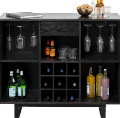 Fashion KARE Design Barek z blatem czarno-złoty front stal nierdzewna 120x105 cm - KARE