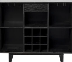 Fashion KARE Design Barek z blatem czarno-złoty front stal nierdzewna 120x105 cm - KARE