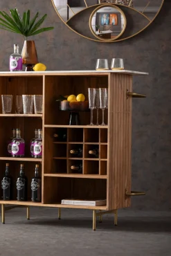 Online KARE Design Barek z blatem drewno mango i marmur 120x110 cm - KARE