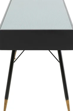 New KARE Design Biurko La Gomera 140x60 cm grafitowe - blat szklany - KARE