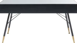 New KARE Design Biurko La Gomera 140x60 cm grafitowe - blat szklany - KARE