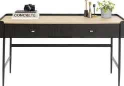 Clearance KARE Design Biurko Milano 140x58 cm ciemnobrązowe z kremowym blatem - KARE