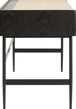 Clearance KARE Design Biurko Milano 140x58 cm ciemnobrązowe z kremowym blatem - KARE