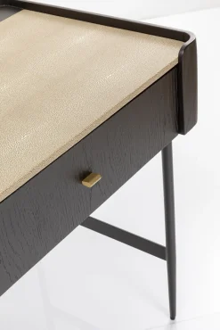 Clearance KARE Design Biurko Milano 140x58 cm ciemnobrązowe z kremowym blatem - KARE