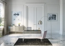 Fashion KARE Design Biurko Moonscape 120x60 cm srebrne - KARE