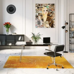 New KARE Design Biurko Officia 160x80 cm transparentne blat szklany - KARE