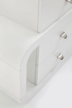 Discount KARE Design Biurko Snake z szufladami 150x70 cm białe - KARE