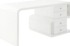 Discount KARE Design Biurko Snake z szufladami 150x70 cm białe - KARE