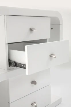 Discount KARE Design Biurko Snake z szufladami 150x70 cm białe - KARE