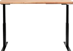 Clearance KARE Design Biurko z elek. regulacją wysokości Harmony 180x90 cm akacja - nogi czarne - KARE