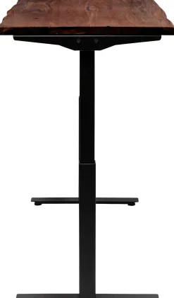 Clearance KARE Design Biurko z elek. regulacją wysokości Harmony 200x100 cm akacja brązowe - nogi czarne - KARE