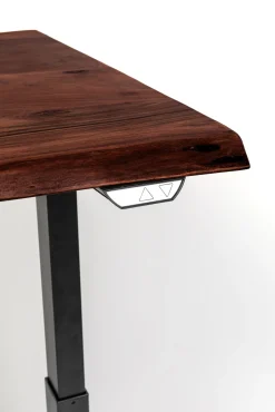 Clearance KARE Design Biurko z elek. regulacją wysokości Harmony 200x100 cm akacja brązowe - nogi czarne - KARE