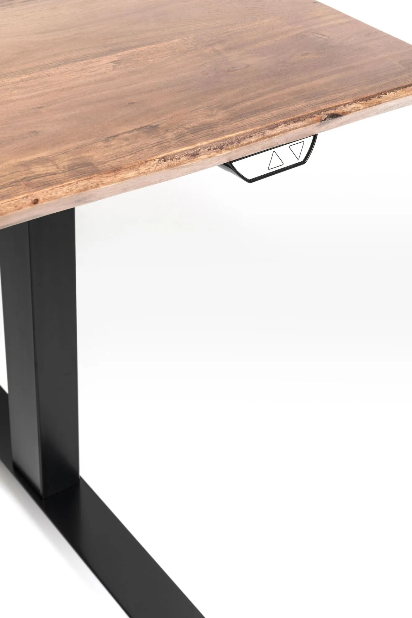 Discount KARE Design Biurko z elek. regulacją wysokości Symphony 160x80 cm brązowe - nogi czarne - KARE