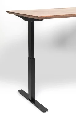 Discount KARE Design Biurko z elek. regulacją wysokości Symphony 160x80 cm brązowe - nogi czarne - KARE