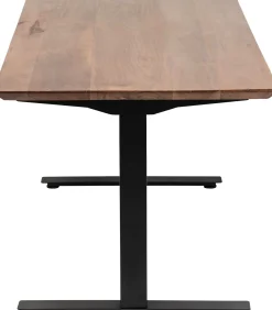 Discount KARE Design Biurko z elek. regulacją wysokości Symphony 160x80 cm brązowe - nogi czarne - KARE
