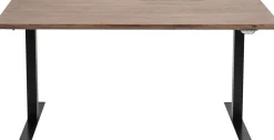 Discount KARE Design Biurko z elek. regulacją wysokości Symphony 160x80 cm brązowe - nogi czarne - KARE