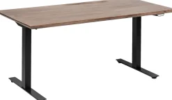 Discount KARE Design Biurko z elek. regulacją wysokości Symphony 160x80 cm brązowe - nogi czarne - KARE