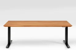 New KARE Design Biurko z elek. regulacją wysokości Symphony 200x100 cm dąb - nogi czarne - KARE