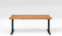 Outlet KARE Design Biurko z elek. regulacją wysokości Symphony 180x90 cm dąb - nogi czarne - KARE