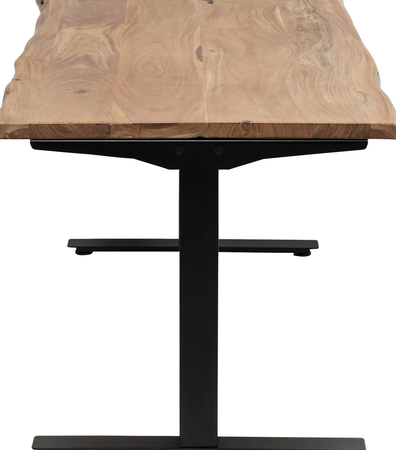 Sale KARE Design Biurko z elek. regulacją wysokości Harmony 160x80 cm akacja - nogi czarne - KARE