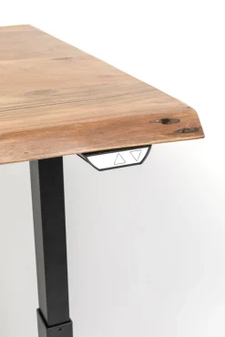 Sale KARE Design Biurko z elek. regulacją wysokości Harmony 160x80 cm akacja - nogi czarne - KARE
