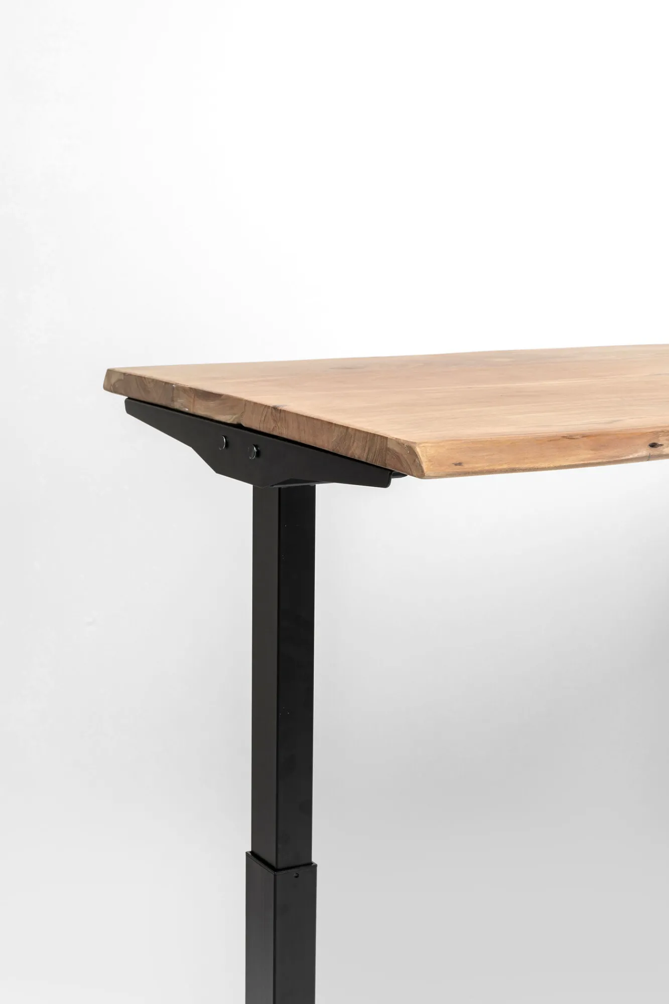 Sale KARE Design Biurko z elek. regulacją wysokości Harmony 160x80 cm akacja - nogi czarne - KARE