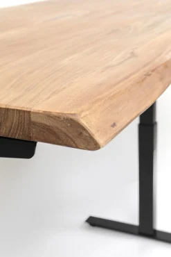 Sale KARE Design Biurko z elek. regulacją wysokości Harmony 160x80 cm akacja - nogi czarne - KARE