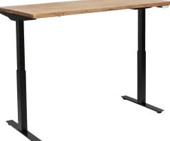 Sale KARE Design Biurko z elek. regulacją wysokości Harmony 160x80 cm akacja - nogi czarne - KARE