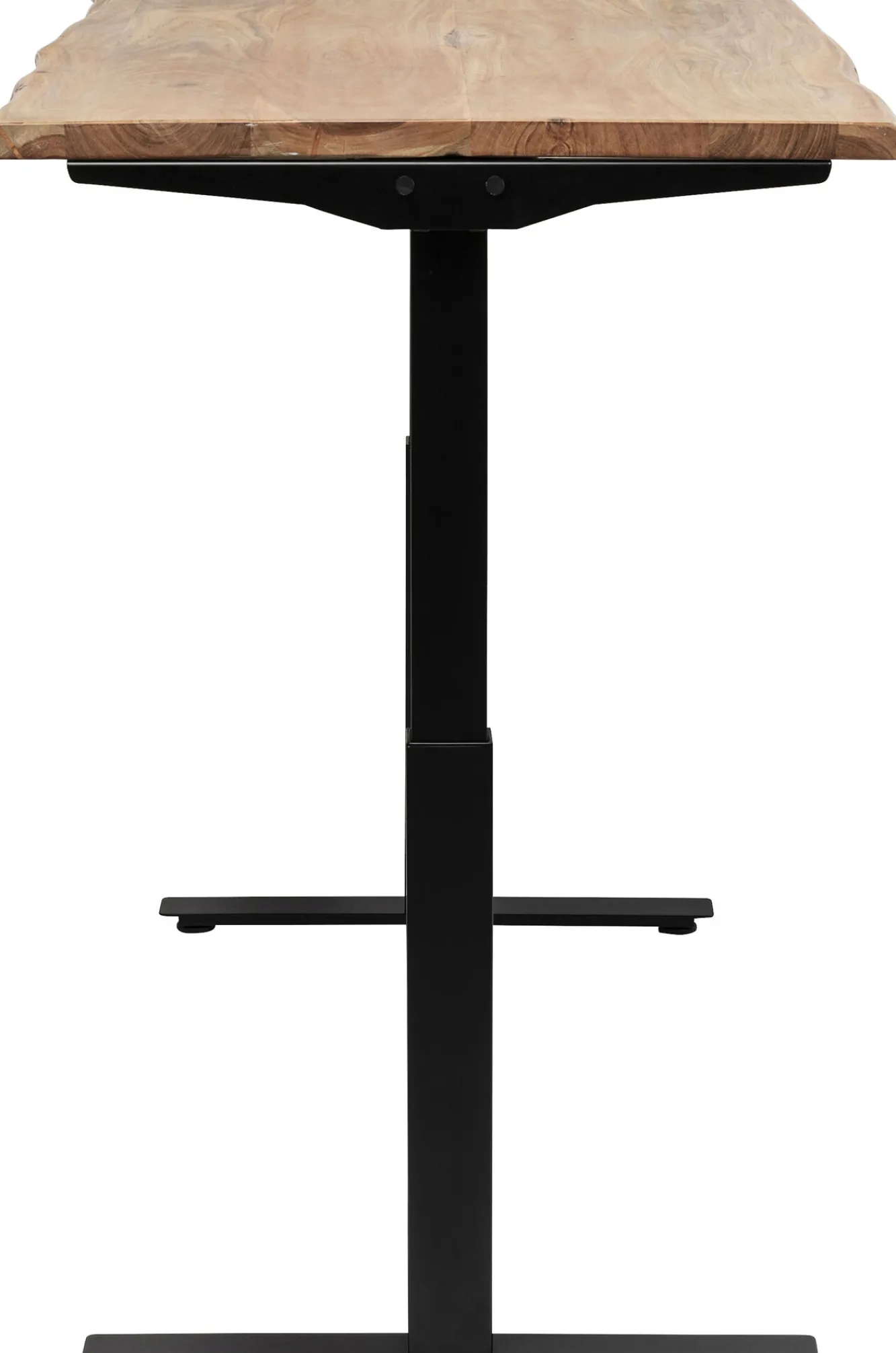 Sale KARE Design Biurko z elek. regulacją wysokości Harmony 160x80 cm akacja - nogi czarne - KARE