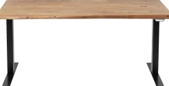 Sale KARE Design Biurko z elek. regulacją wysokości Harmony 160x80 cm akacja - nogi czarne - KARE